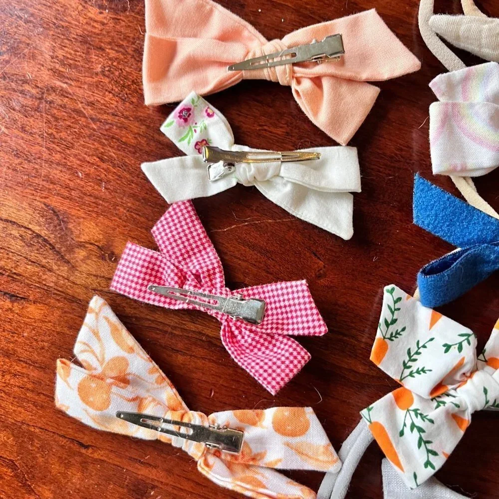Large Baby Girls Bundle of Hair Bows and Headbands-‎ Size 0-12m